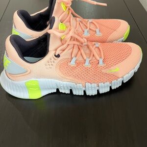 Nike Free Metcon 4 Artic Orange and Lime Sneakers Shoes size 9
